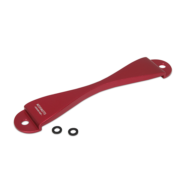 Mishimoto — Mishimoto Subaru CNC Battery Tie-Down - Red - view 6